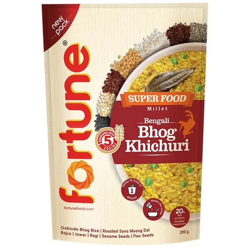 Fortune  Super Food Millet Bengali Bhog Khichuri - Ready To Cook, 200 g Pouch-1.webp